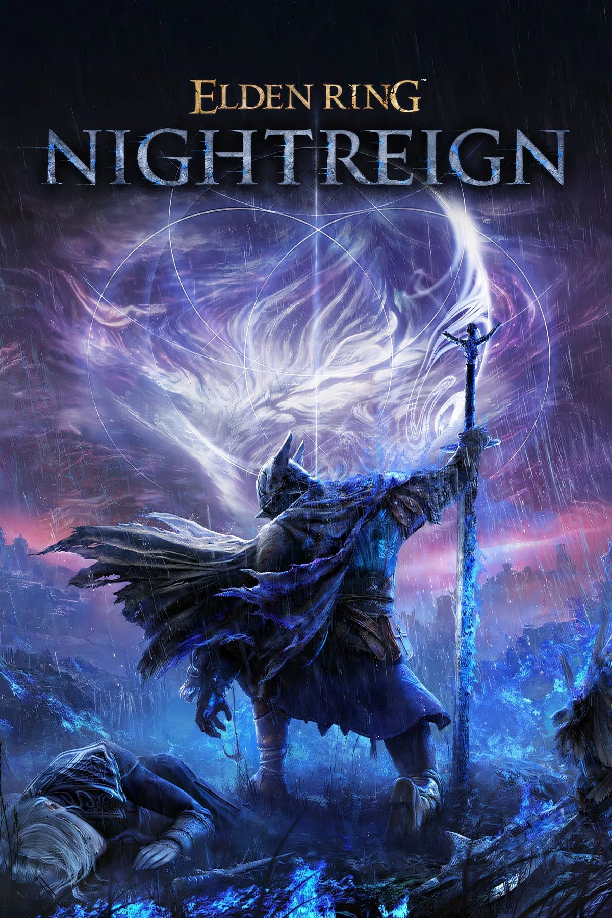 Ảnh bìa chính thức của game Elden Ring Nightreign, thể hiện phong cách Soulslike và co-op