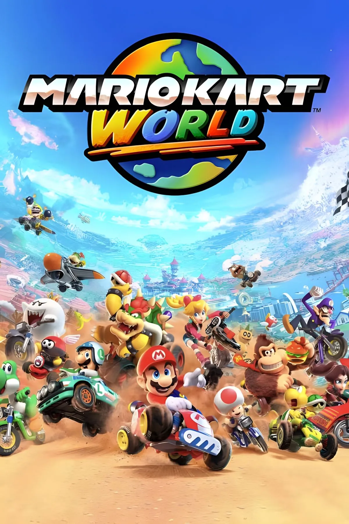Ảnh bìa chính thức của game Mario Kart World trên Nintendo Switch 2.