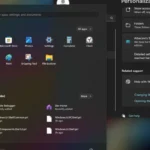 Ảnh chụp màn hình bảng điều khiển đồng hành Start Menu Windows 11 tùy chỉnh với ứng dụng thời tiết