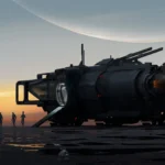 Ảnh concept art ban đầu của Mass Effect 5 với hành tinh và ký hiệu N7, đại diện cho thông báo đầu tiên về game.