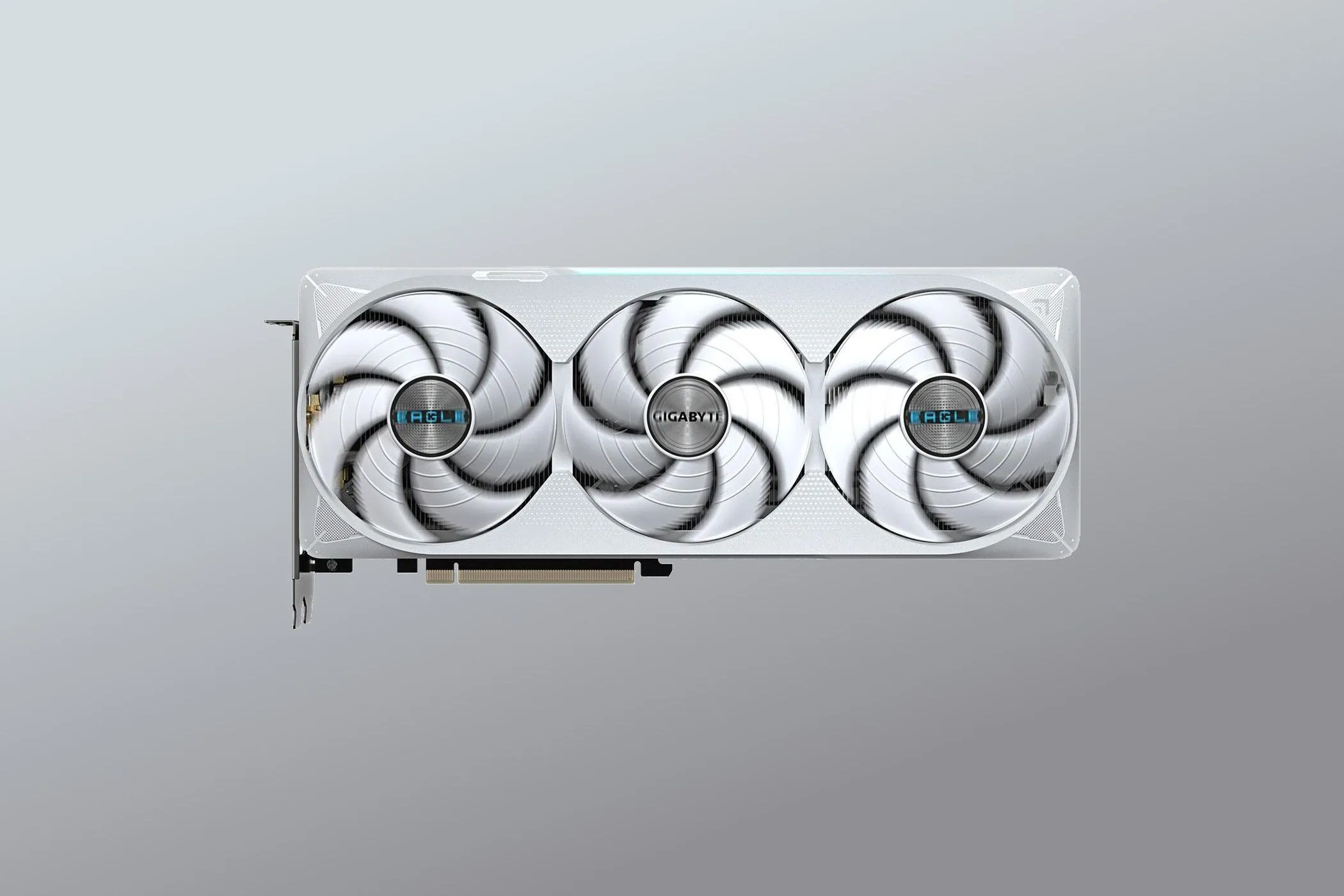 Ảnh render card đồ họa Gigabyte GeForce RTX 5070 Ti Eagle OC Ice SFF màu trắng