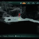 Bản đồ 3D trong Doom The Dark Ages, hiển thị vị trí khởi đầu của chương 8 Abyssal Forest.