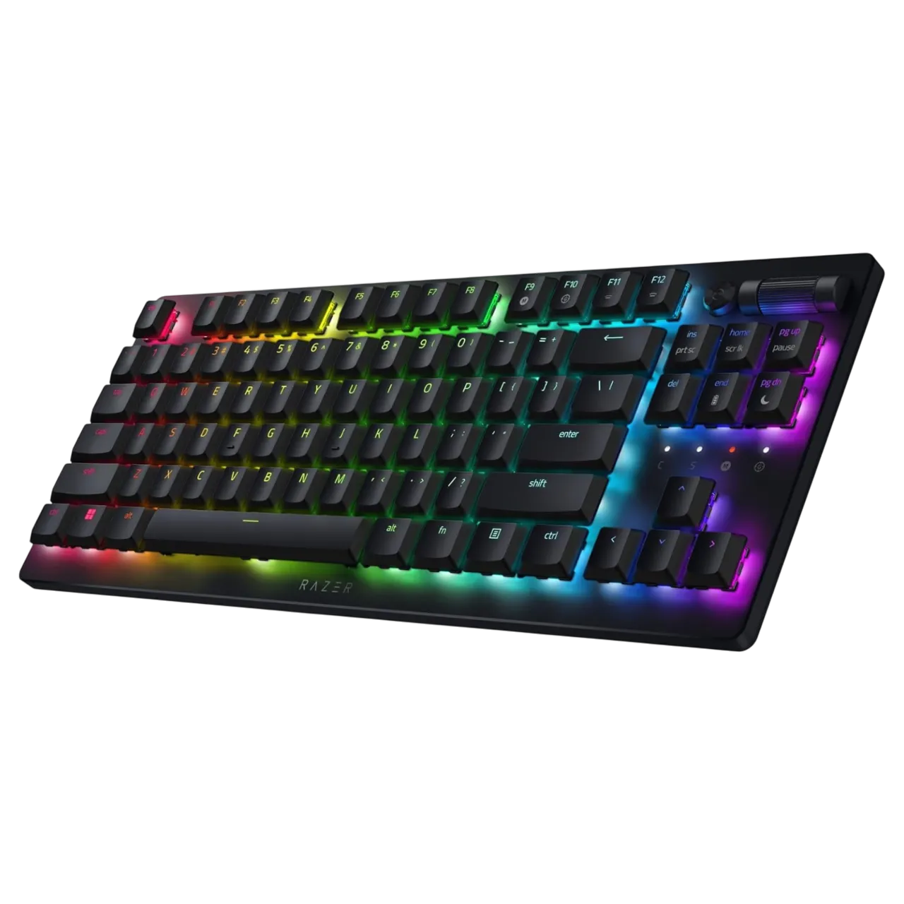 Bàn phím gaming Razer DeathStalker V2 Pro TKL với thiết kế low-profile và đèn RGB rực rỡ