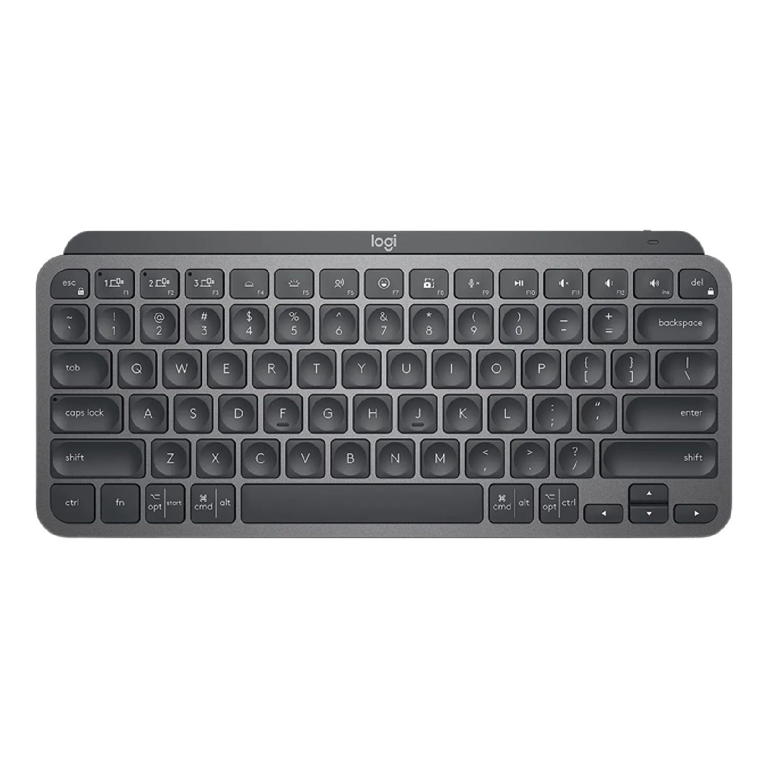 Bàn phím Logitech MX Keys Mini màu xám nhạt với đèn nền phím tự động
