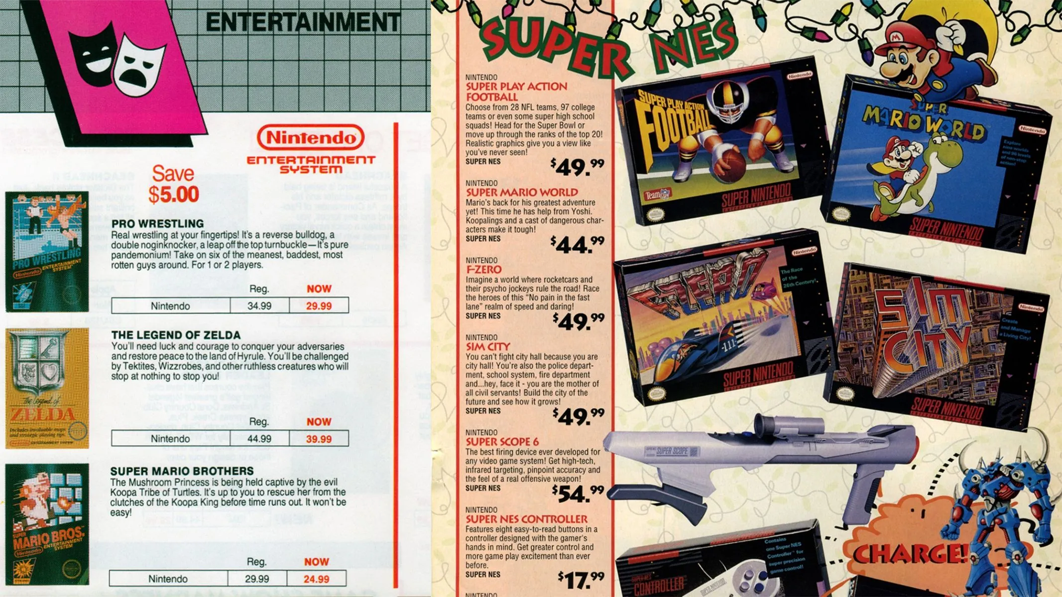 Bảng giá gốc một số game NES và SNES từ tài liệu của Hugues Johnson