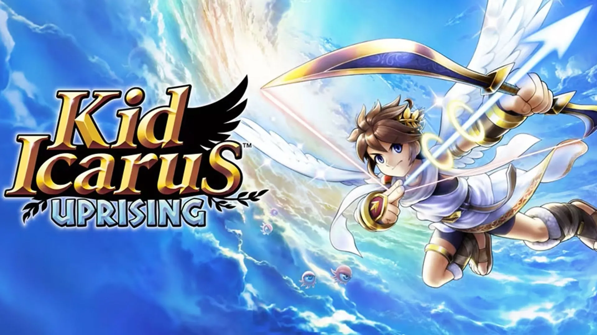 Bìa hộp Kid Icarus Uprising trên Nintendo 3DS với nhân vật chính Pit