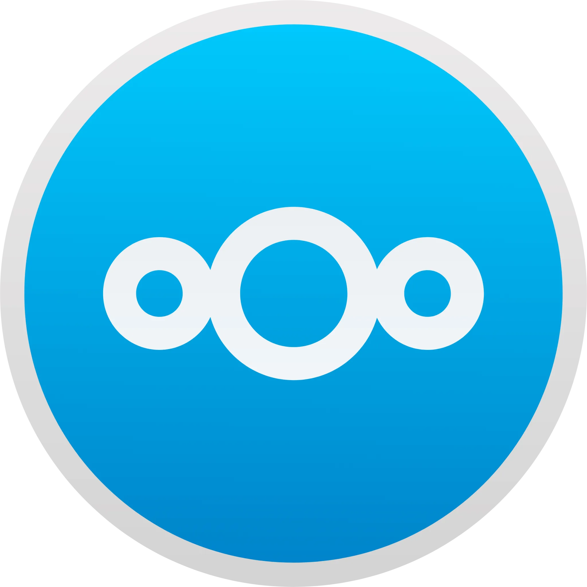Biểu tượng Nextcloud màu xanh và logo đám mây nhỏ
