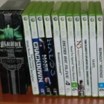 Bộ sưu tập đĩa game Xbox 360, minh họa cho việc stream game Xbox lên PC