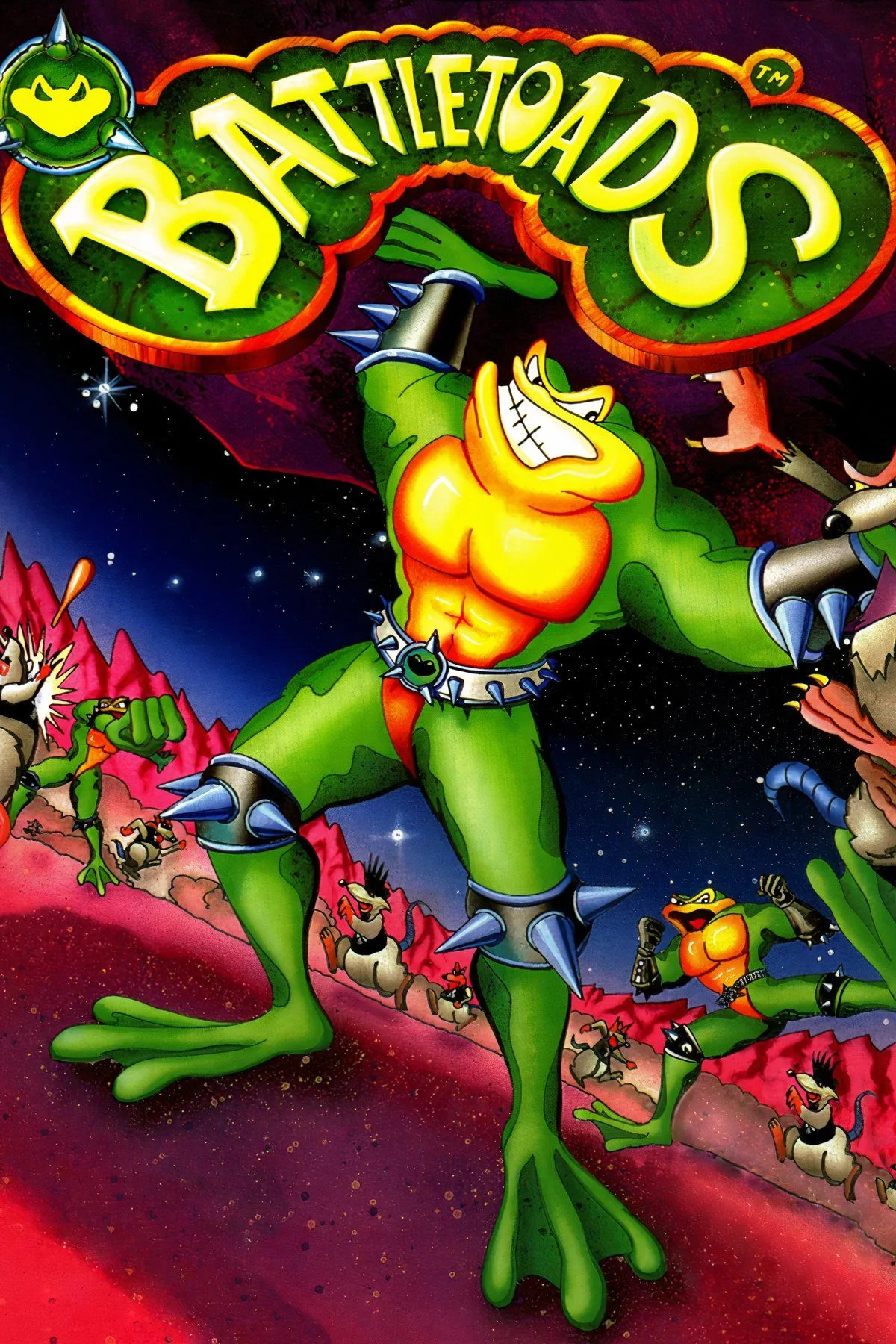 Các nhân vật Battletoads trong một cảnh chiến đấu đầy kịch tính.