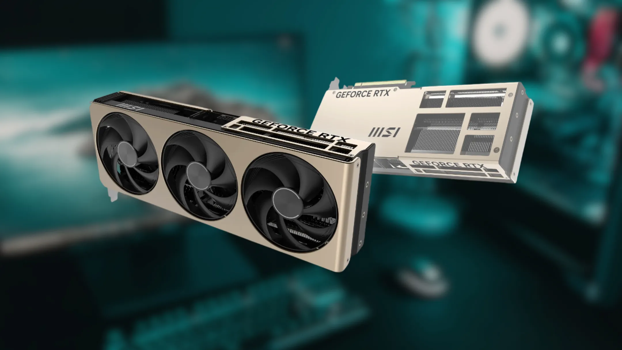 Cận cảnh card đồ họa MSI GeForce RTX 5070 Ti với thiết kế tinh tế và hệ thống tản nhiệt hiệu quả.