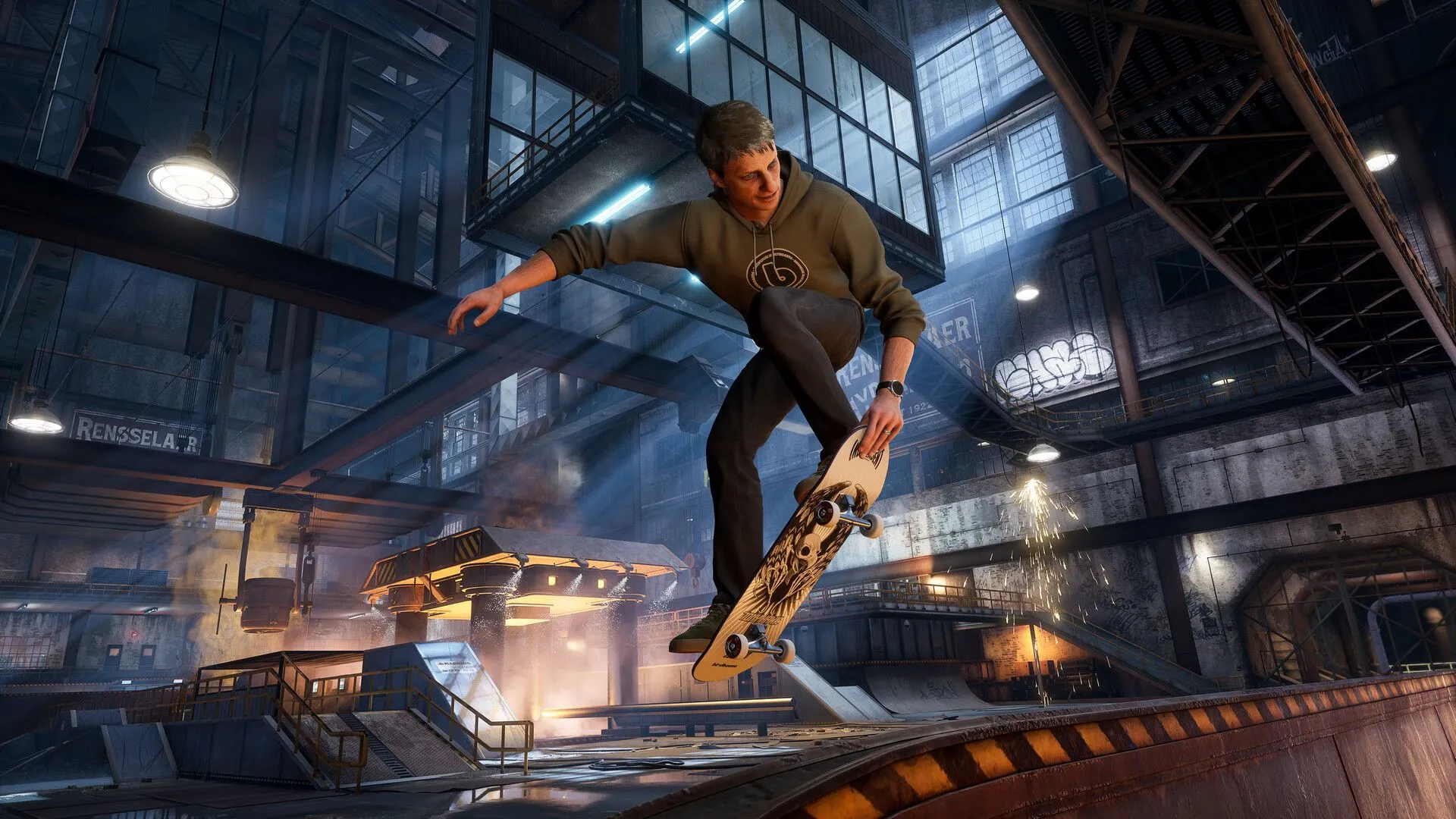 Cận cảnh một cú trượt ván ấn tượng trong game Tony Hawk's Pro Skater 3 + 4.