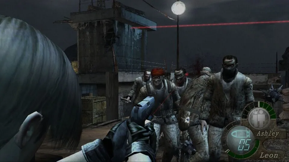 Cảnh bắn súng góc nhìn thứ ba trong Resident Evil 4