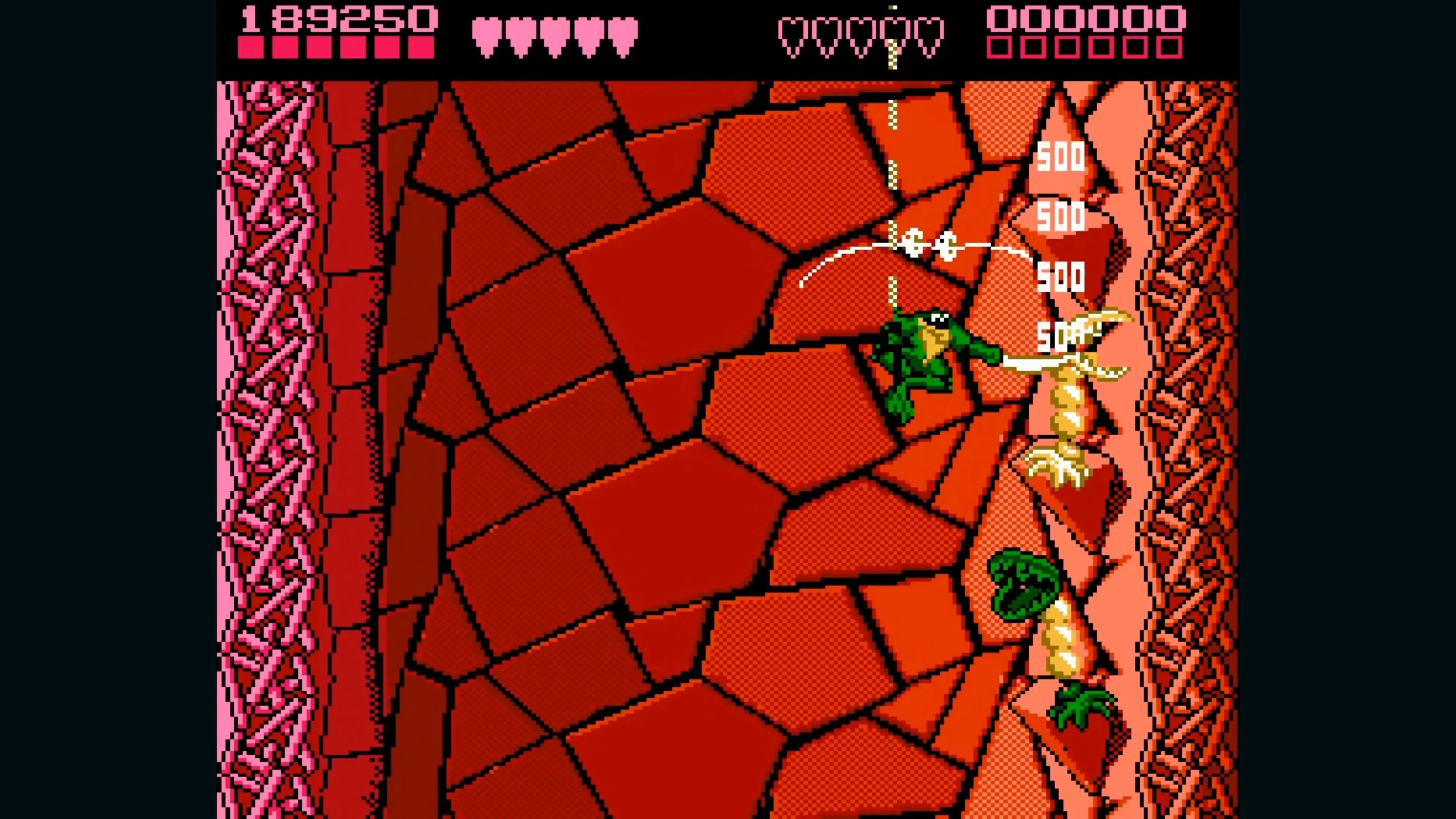 Cảnh chiến đấu cận chiến trong game Beat 'em Up Battletoads.