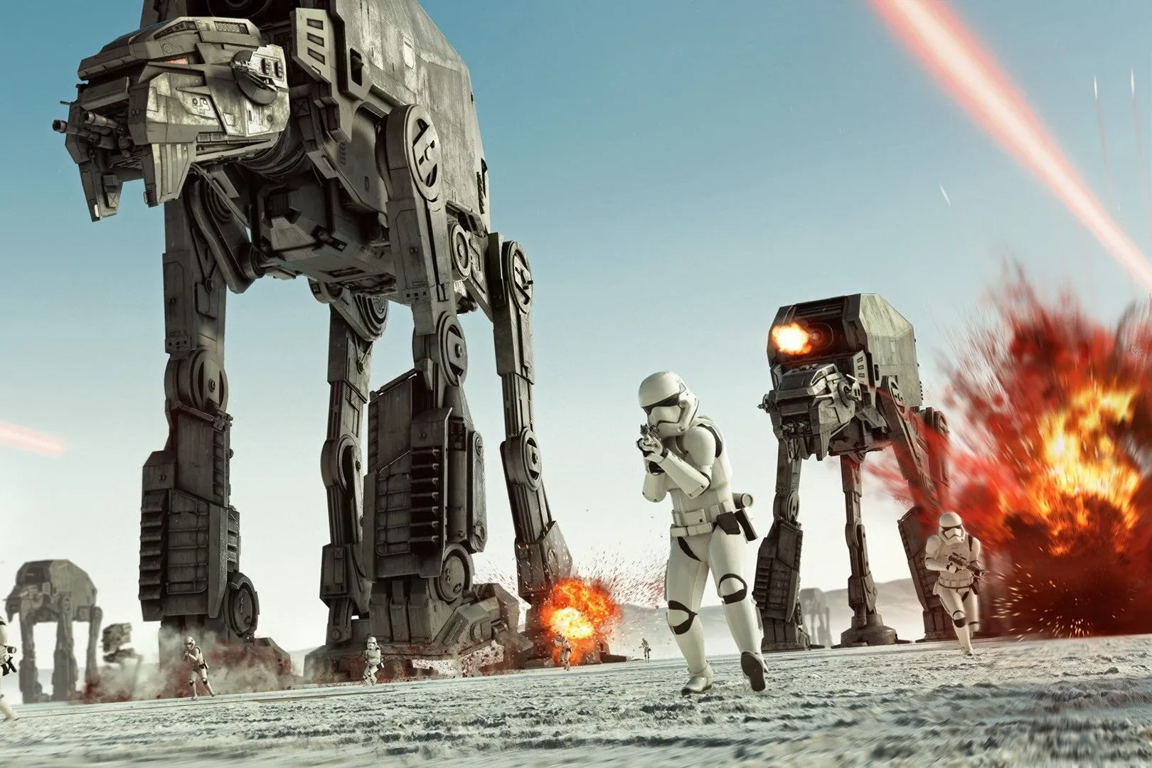 Cảnh chiến đấu hoành tráng trong Star Wars Battlefront II, tượng trưng cho những vật phẩm mở khóa trong game.