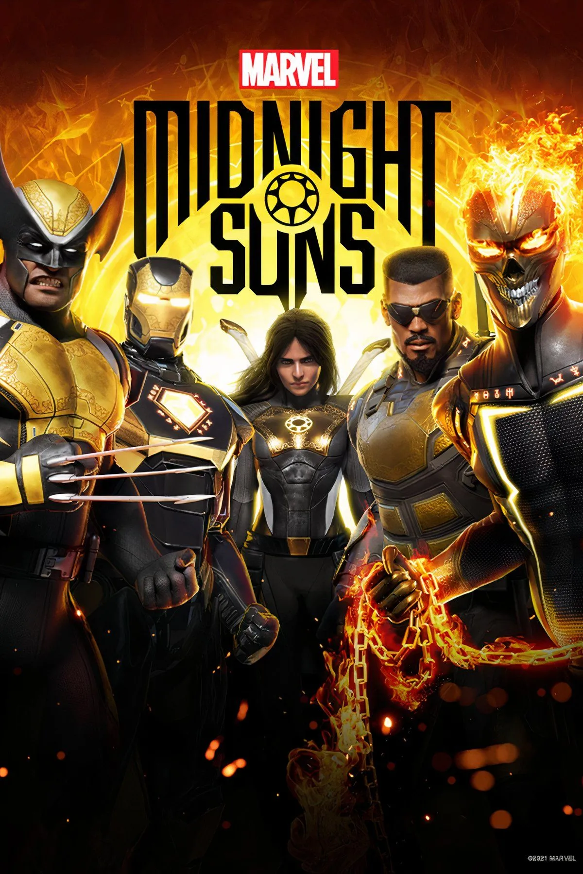 Cảnh chiến đấu trong game Marvel's Midnight Suns, thể hiện giao diện dùng thẻ bài và các siêu anh hùng