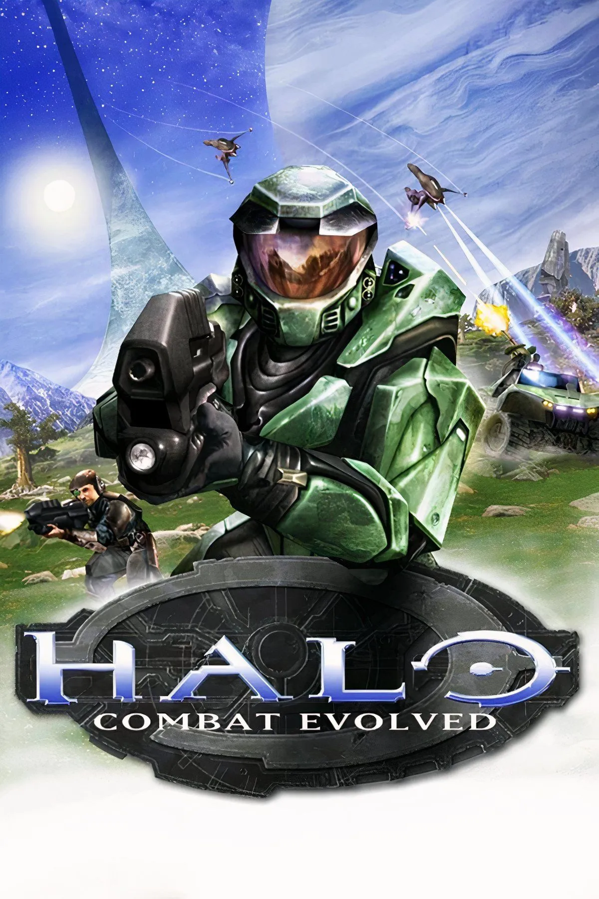 Cảnh chiến đấu trong Halo: Combat Evolved trên Xbox