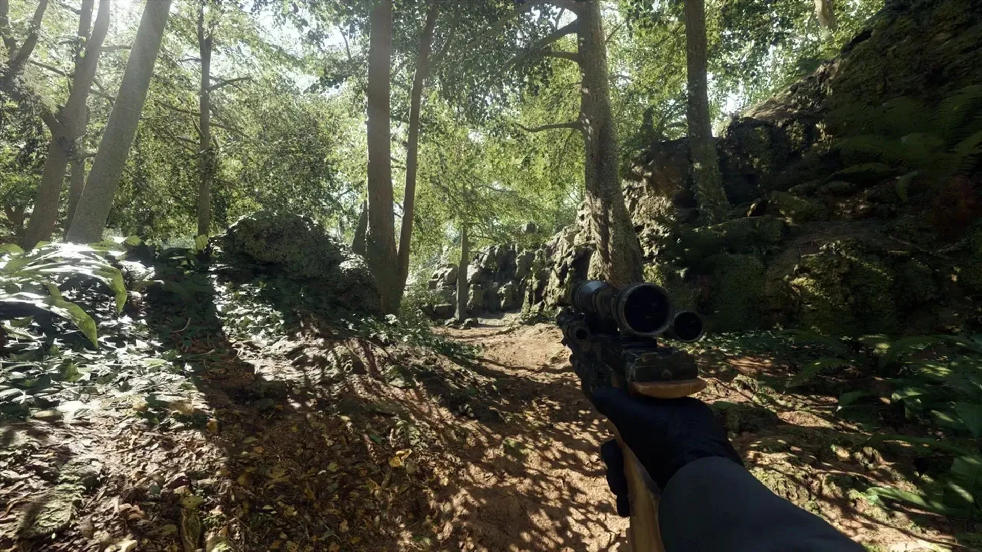 Cảnh gameplay trên Endor trong Star Wars Battlefront 2 của EA, cho thấy sự rậm rạp của khu rừng và các công trình Đế chế.