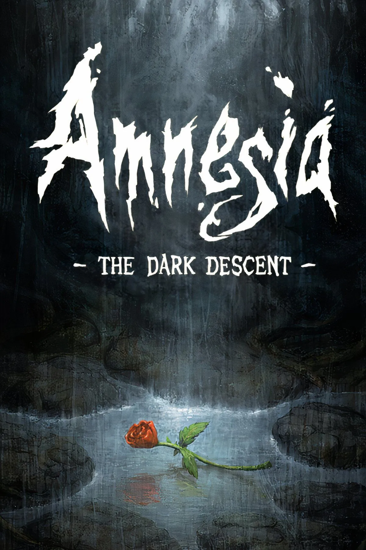 Cảnh hành lang tối tăm và đáng sợ trong game kinh dị Amnesia The Dark Descent, tạo cảm giác rùng rợn