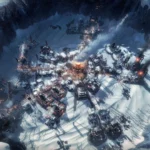 Cảnh quan New London băng giá trong Frostpunk 1886 với đồ họa Unreal Engine 5