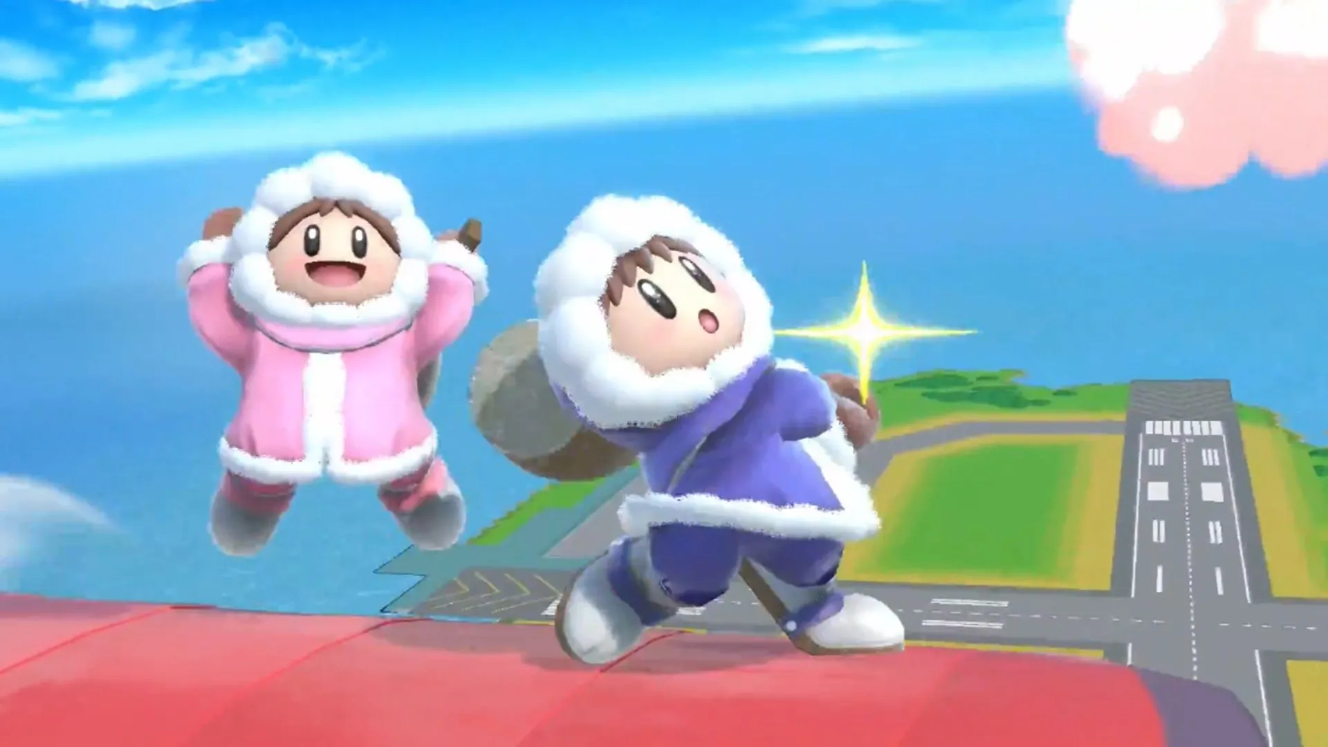 Cặp đôi Ice Climbers Pop và Nana trong game Super Smash Bros. Ultimate
