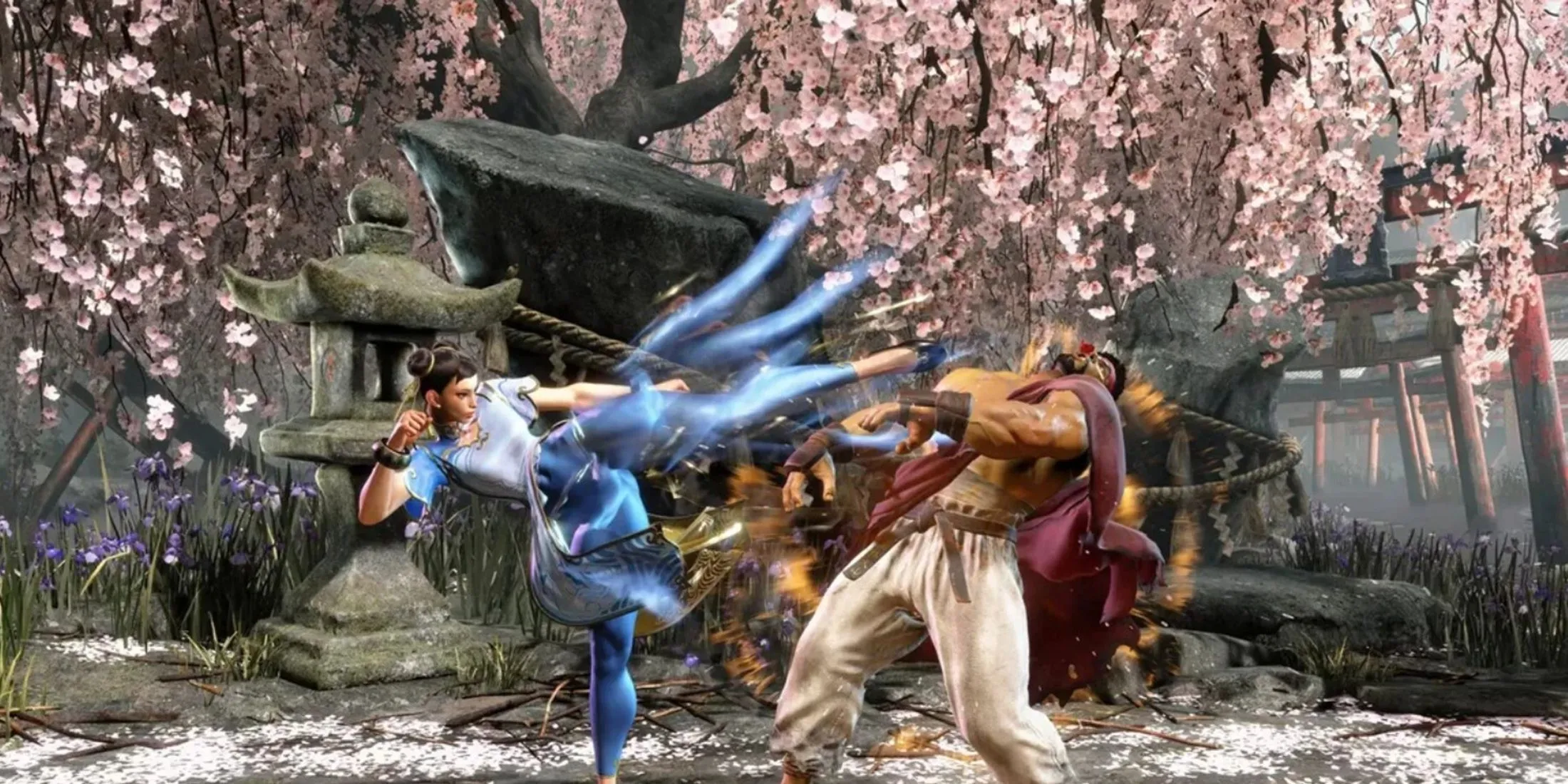 Chun-Li và Ryu, hai biểu tượng của Street Fighter 6, đối đầu trong một trận đấu căng thẳng.