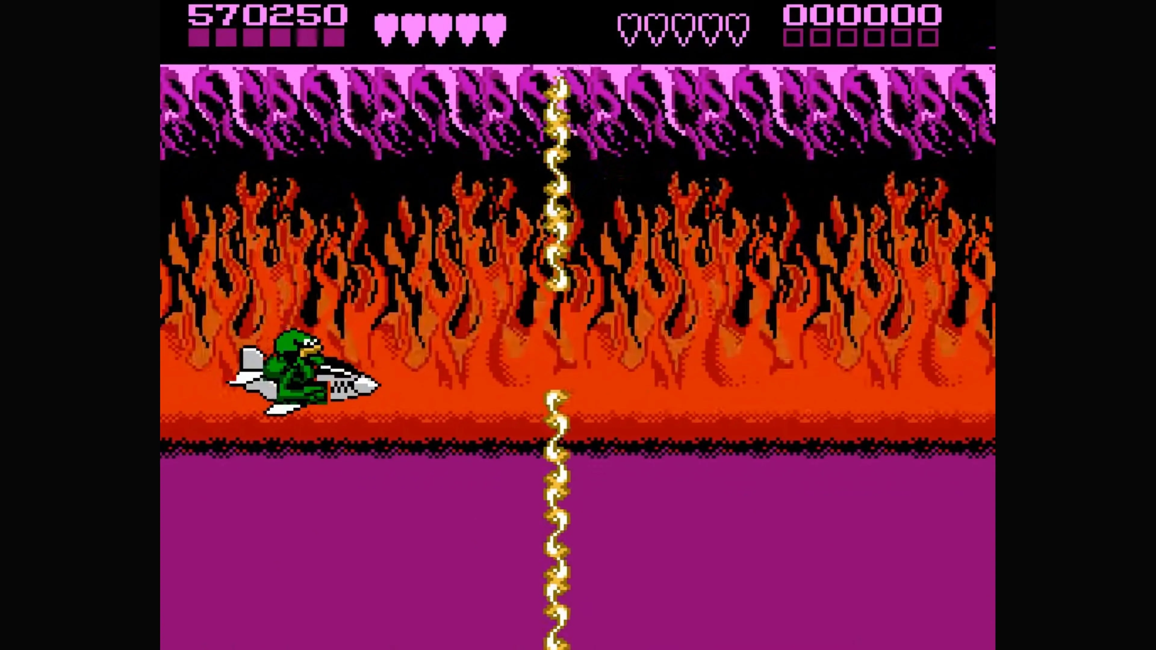 Cóc Pimple thực hiện đòn tấn công trong game Battletoads.
