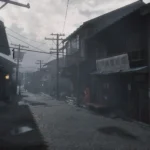 Con hẻm nhỏ u ám trong Silent Hill F tại thị trấn Ebisugaoka Nhật Bản