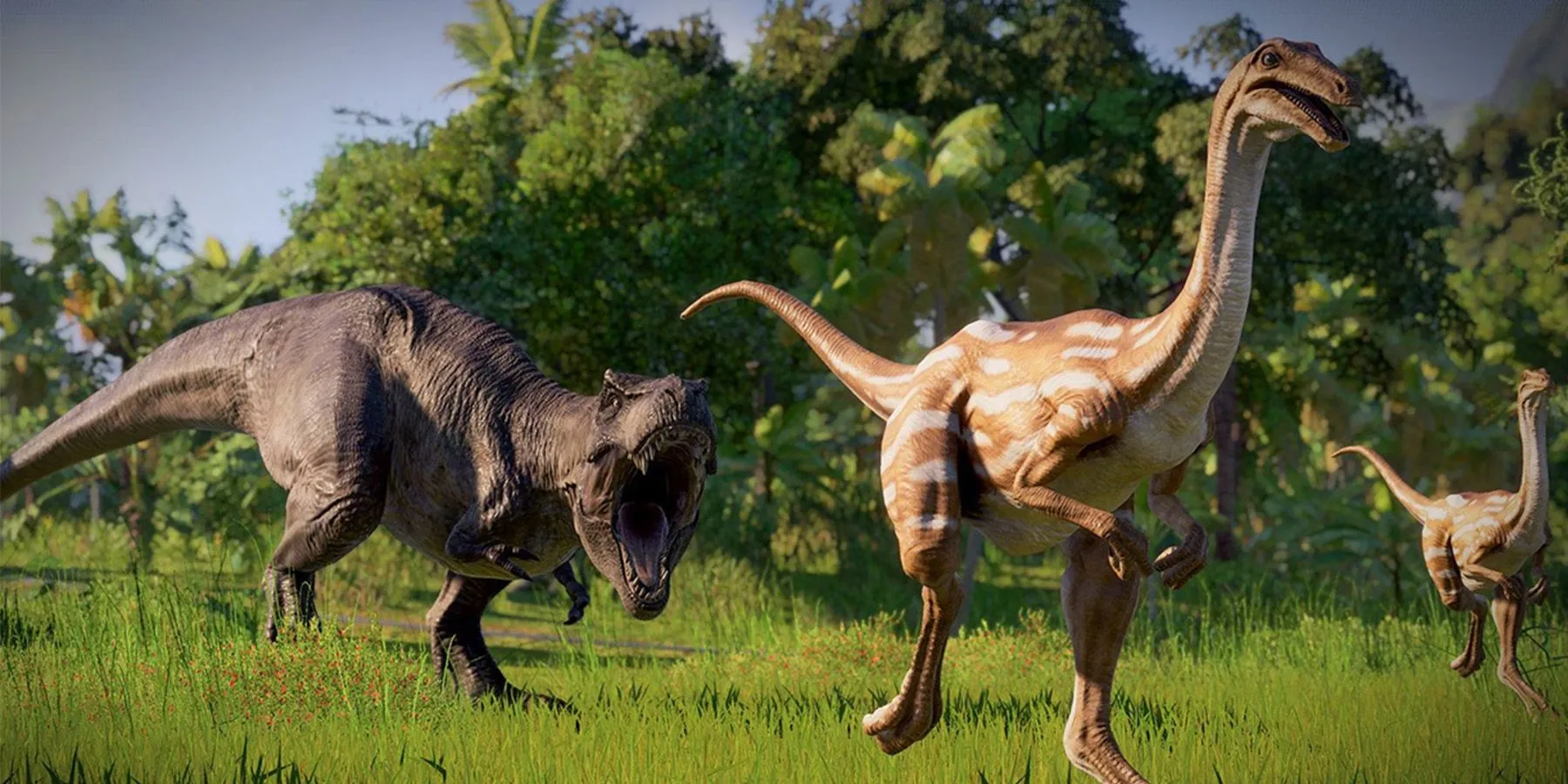 Cổng vào và đường đi trong công viên Jurassic World Evolution 2
