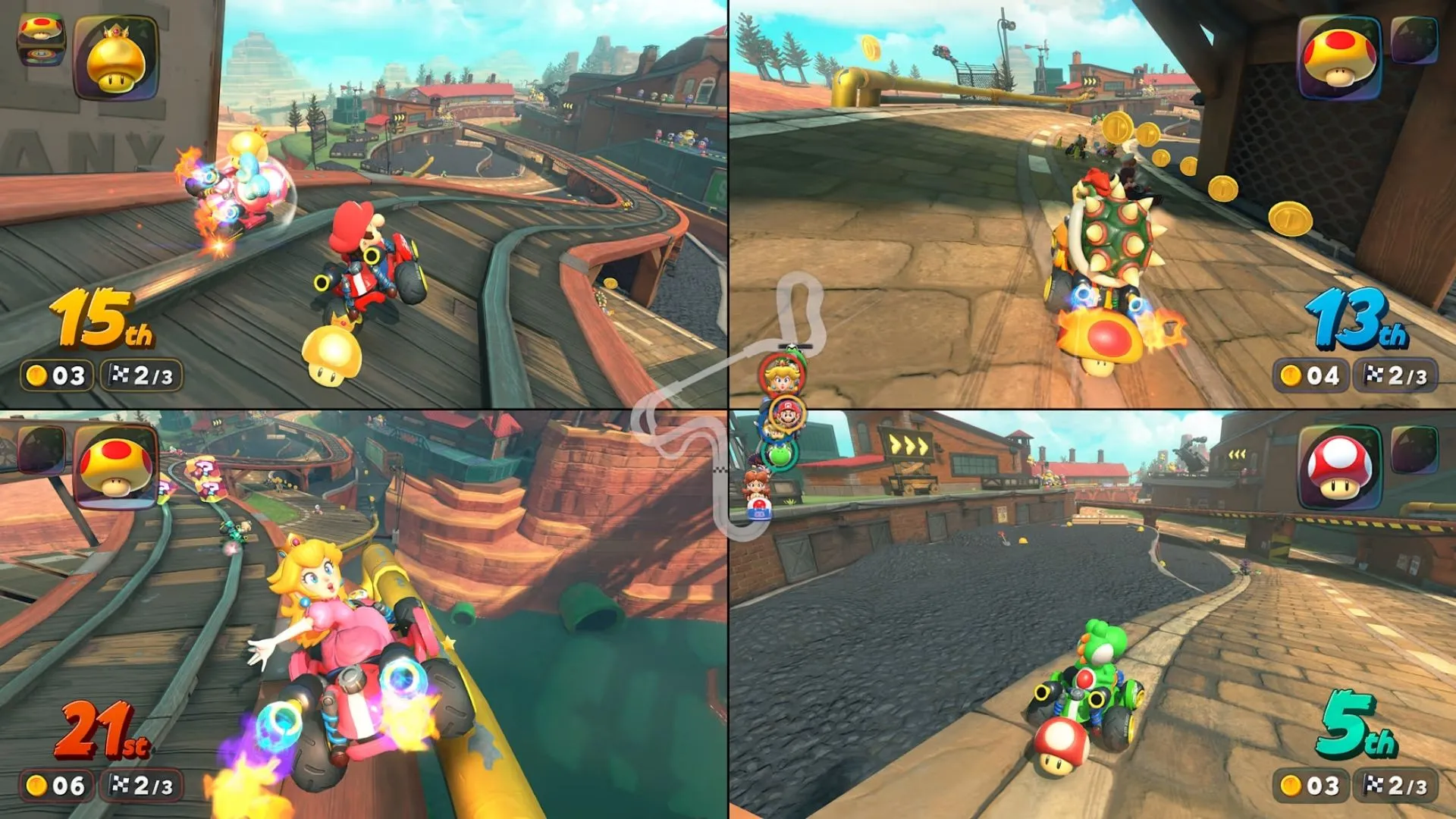 Dàn nhân vật đa dạng cùng tranh tài trong cuộc đua 24 người của Mario Kart World.