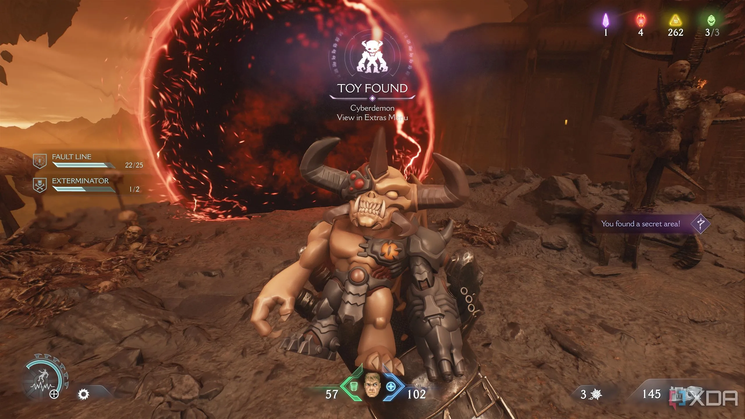 Đồ chơi Cyberdemon sưu tầm được trong Doom: The Dark Ages.