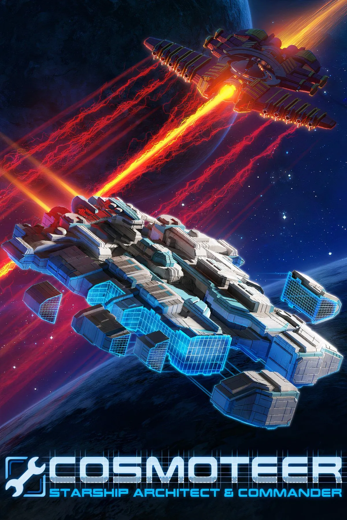 Gameplay Cosmoteer với tàu vũ trụ tự thiết kế và phi hành đoàn hoạt động bên trong