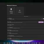 Giao diện cài đặt và tùy chỉnh nhanh Bluetooth trên Windows 11 giúp quản lý kết nối thiết bị