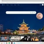 Giao diện công cụ tìm kiếm Bing trên trình duyệt Microsoft Edge hiển thị kết quả tìm kiếm về thị phần công cụ tìm kiếm.