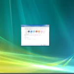 Giao diện Control Panel của Windows Vista với hiệu ứng Aero Glass màu xanh
