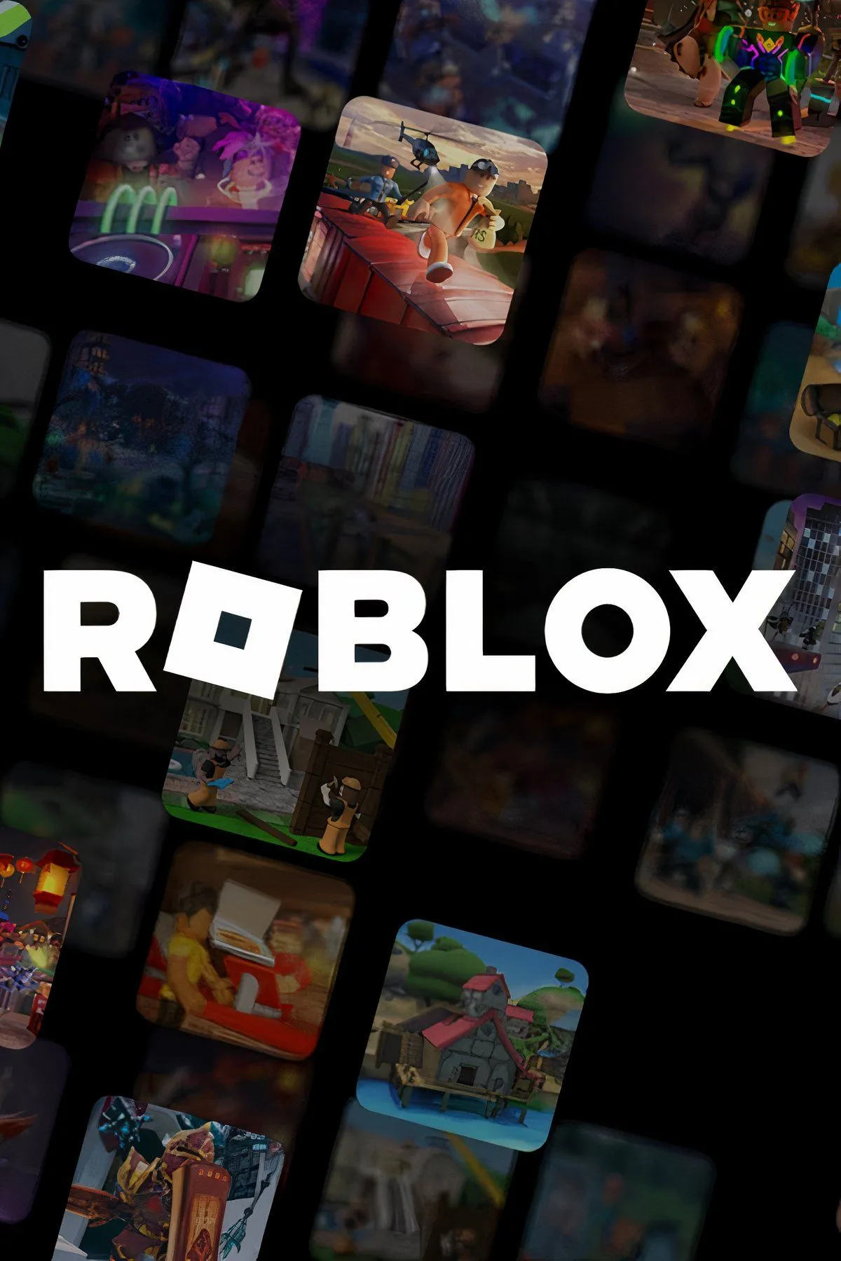 Giao diện đa dạng của Roblox, thể hiện khả năng sáng tạo và chơi game do người dùng tạo
