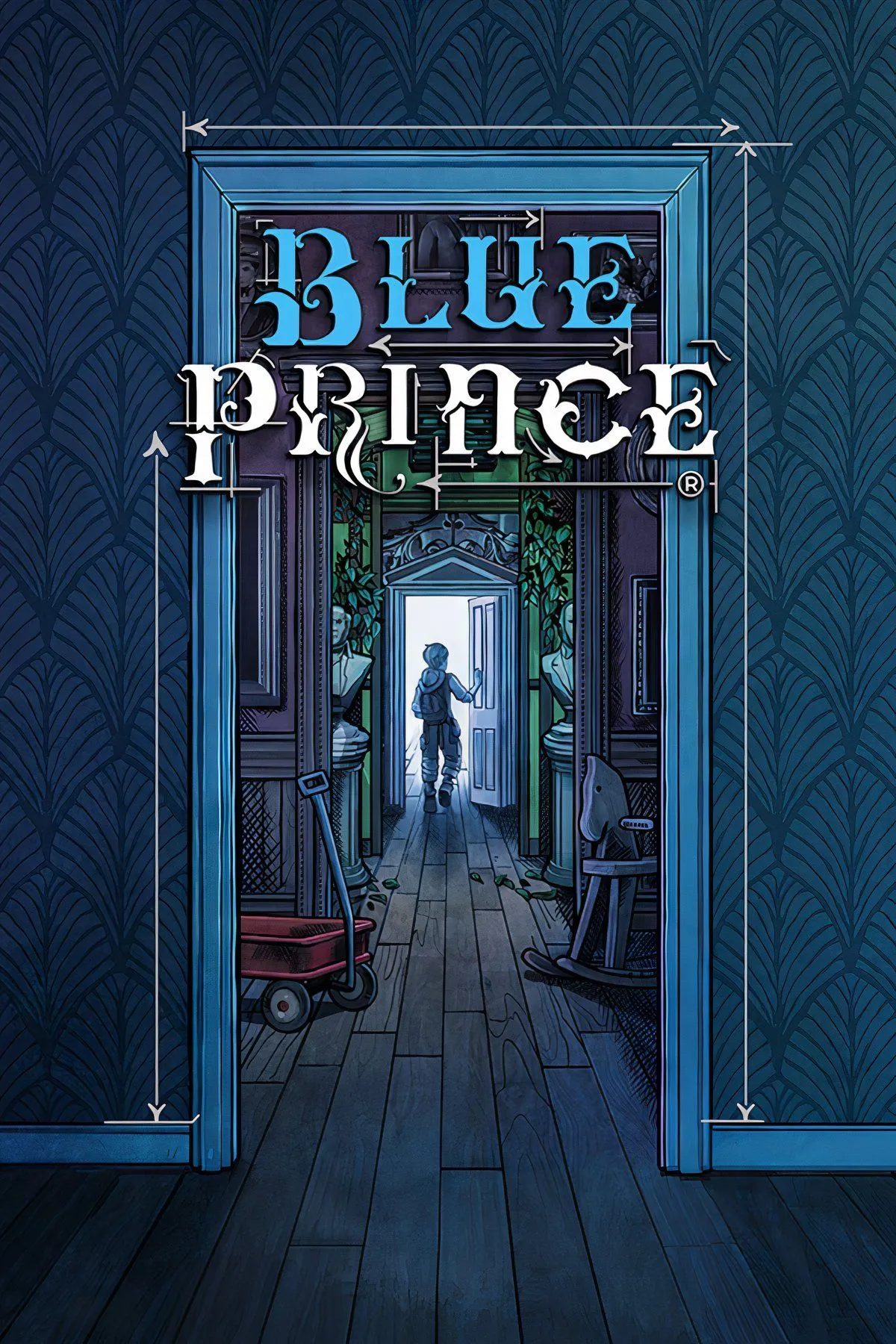 Giao diện game Blue Prince hiển thị các phòng được sắp xếp trong một biệt thự bí ẩn