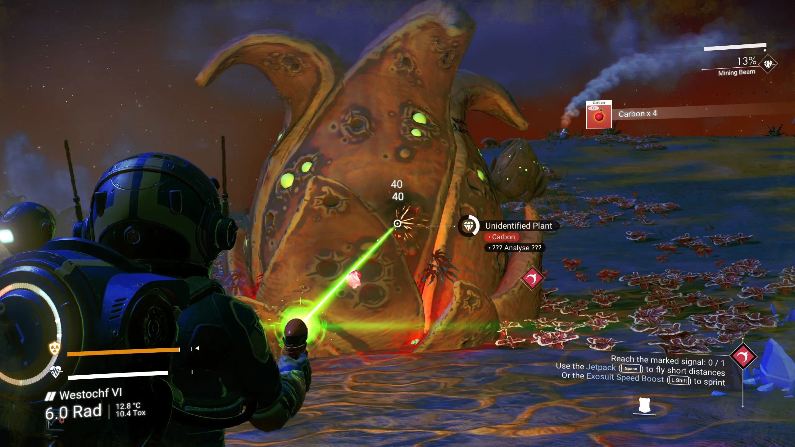 Giao diện game No Man's Sky, phản ánh cảm giác 'làm việc' khi chơi game hiện đại.