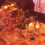Giao diện gameplay Donkey Kong Bananza với tính năng GameShare giữa Nintendo Switch 2 và Switch đời đầu