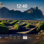 Giao diện màn hình khóa Windows 11 với tính năng Discover Widgets sắp ra mắt