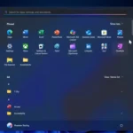 Giao diện Start menu Windows 11 được thiết kế lại, rộng hơn với bố cục mới