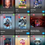 Giao diện thư viện game trong ứng dụng Gameye trên Android, hiển thị danh sách các tựa game đã được quản lý