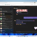 Giao diện ứng dụng Microsoft Teams hợp nhất hiển thị các tính năng chat và kênh