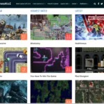 Giao diện website AllGamesAtoZ hiển thị các game miễn phí