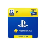 Hình ảnh giới thiệu lợi ích của gói đăng ký PlayStation Plus 12 tháng, bao gồm game miễn phí hàng tháng, giảm giá cửa hàng và truy cập chơi online
