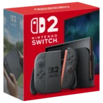 Hình ảnh hộp máy chơi game Nintendo Switch 2, minh họa thiết kế bao bì sản phẩm