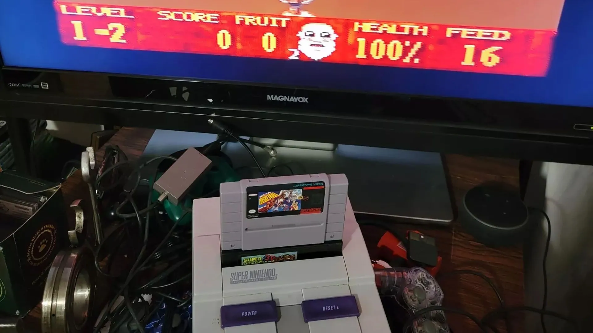 Hình ảnh màn hình game Super Noah's Ark 3D đang chạy trên giả lập SNES, minh họa khả năng tương thích hoàn hảo của các tựa game SNES với trình giả lập PC.