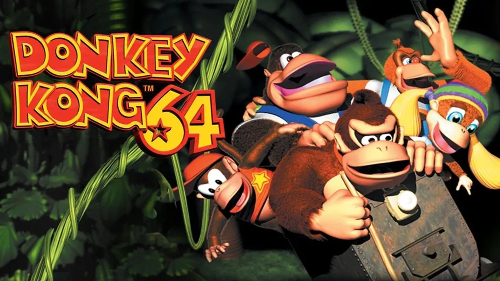 Hình ảnh quảng cáo game Donkey Kong 64 trên Nintendo 64, một tựa game platformer kinh điển được người hâm mộ mong chờ trên Switch Online.