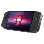 Hình ảnh render máy chơi game cầm tay Lenovo Legion Go với màn hình lớn và tay cầm có thể tháo rời