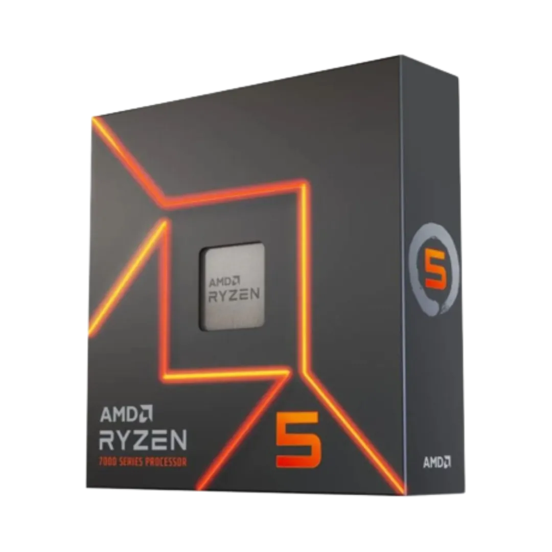 Hộp vi xử lý AMD Ryzen 5 7600X, đại diện cho hiệu năng vượt trội và giá trị tối ưu so với các đối thủ trong phân khúc tầm trung.