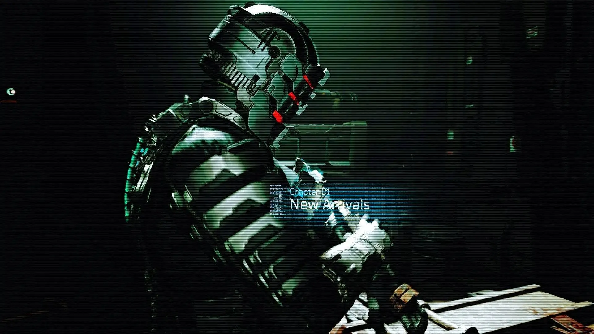 Isaac Clarke trong bóng tối với mod tăng độ tối của Dead Space Remake